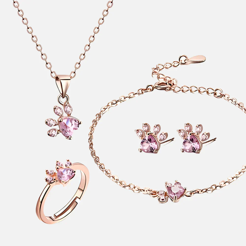 Arbour™ | Parure de bijoux 4 pièces patte et cœur