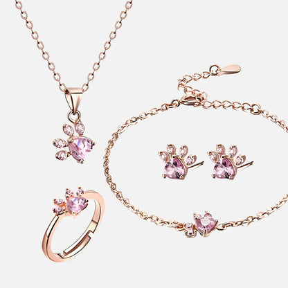 Arbour™ | Parure de bijoux 4 pièces patte et cœur