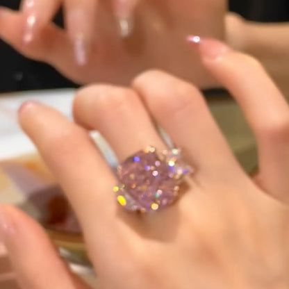Rosa™ | Bague de fiançailles 3 pierres radiant rose