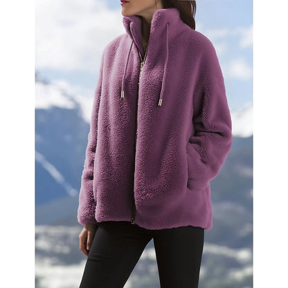 Marnie | Manteau douillet à col montant et fermeture éclair