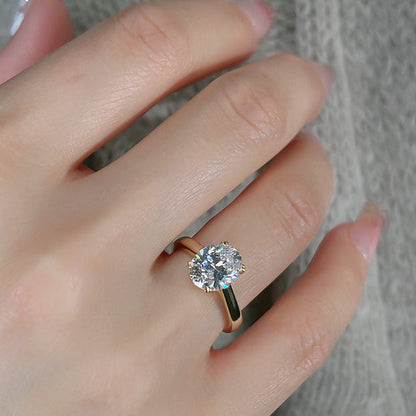 Birgit™ | Bague de fiançailles ovale bande fine