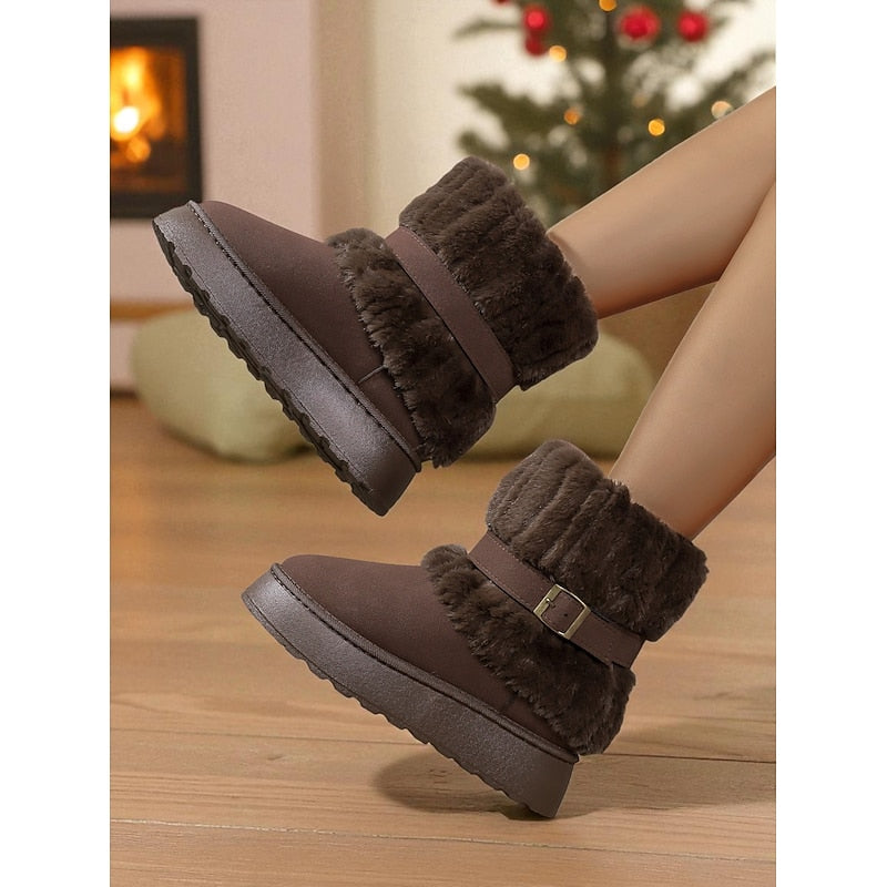 Cecily | Bottes de neige douillettes à bordure en fourrure