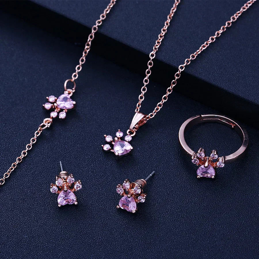 Arbour™ | Parure de bijoux 4 pièces patte et cœur