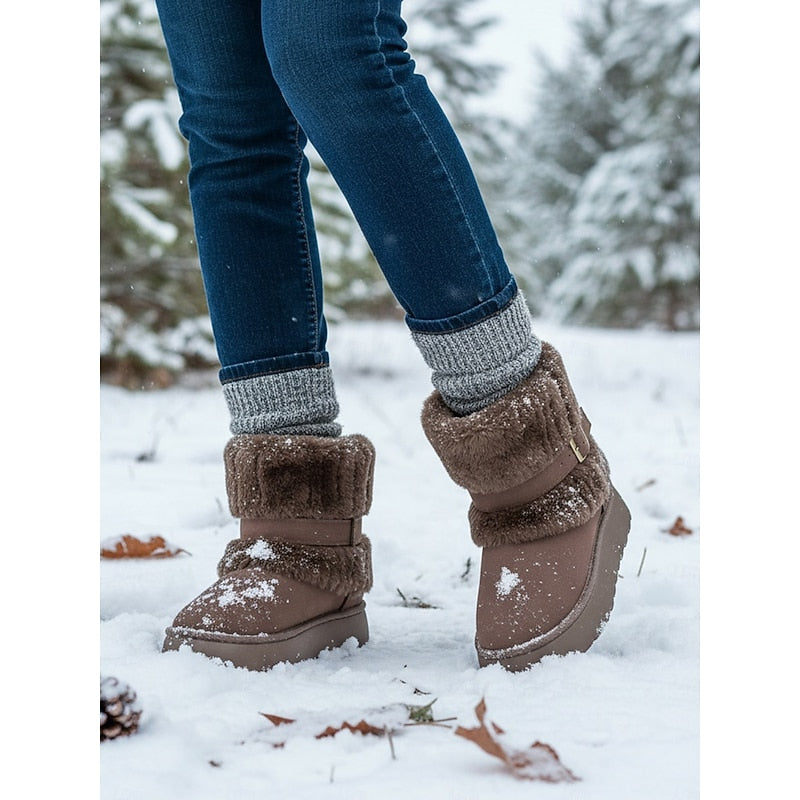 Cecily | Bottes de neige douillettes à bordure en fourrure