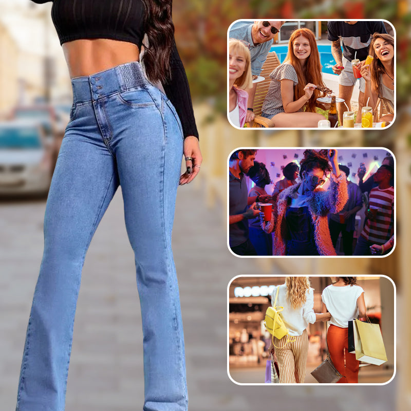Chaïma™ | Jeans taille haute extensibles