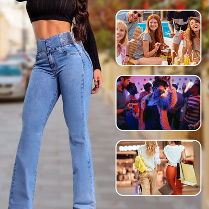 Chaïma™ | Jeans taille haute extensibles