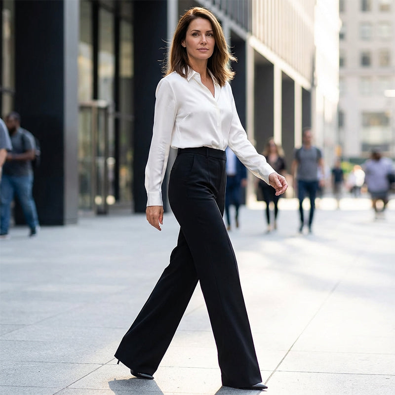 Elvire™ | Pantalon de costume taille haute
