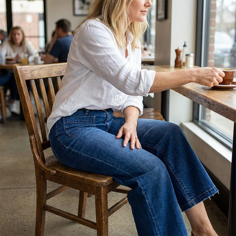 Loubna™ | Jeans taille haute évasé