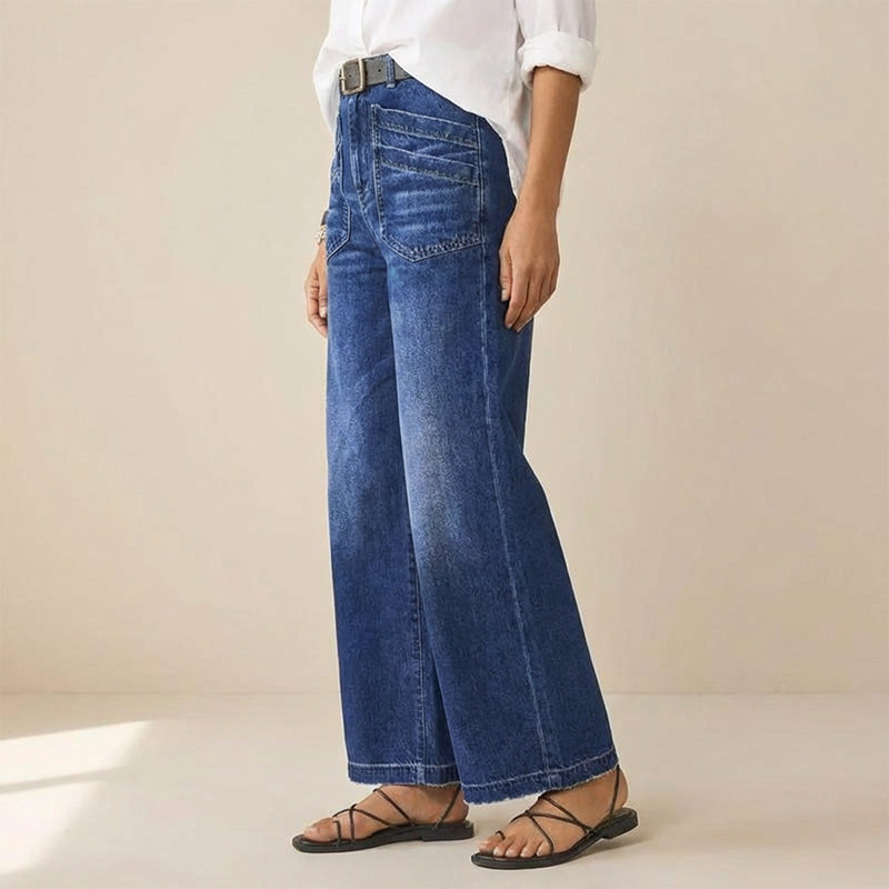 Loubna™ | Jeans taille haute évasé