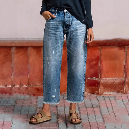 Amirah™ | Jeans droits courts rétro
