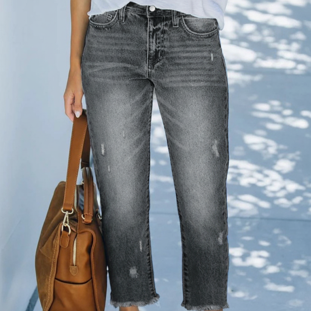 Amirah™ | Jeans droits courts rétro