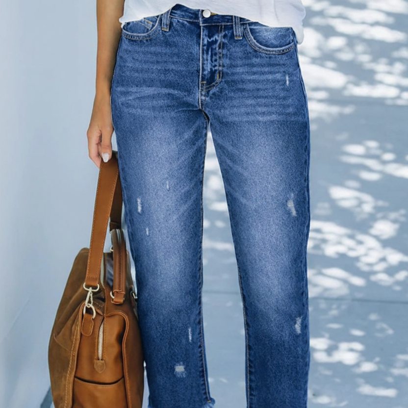 Amirah™ | Jeans droits courts rétro