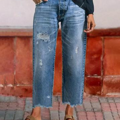 Amirah™ | Jeans droits courts rétro