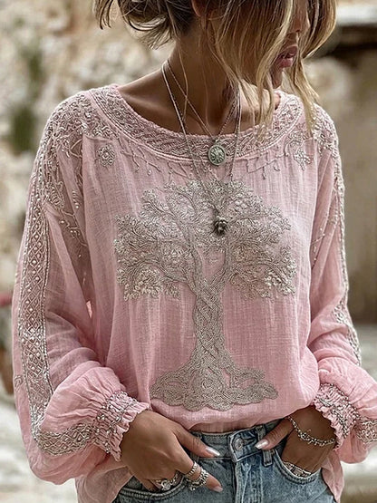 Arborée™ | Top vintage brodé