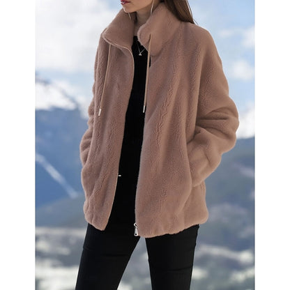 Marnie | Manteau douillet à col montant et fermeture éclair