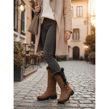 Meredith | Bottes d’hiver montant jusqu’aux genoux avec bordure en fourrure