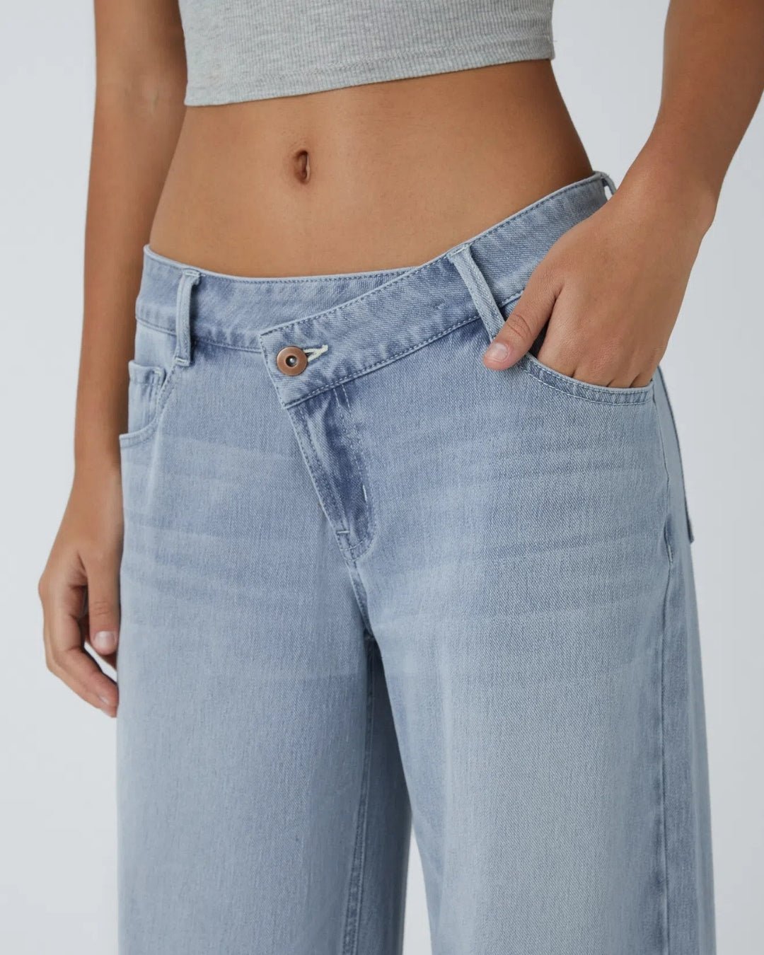 Naïla™ | Jeans urbains bleu azur