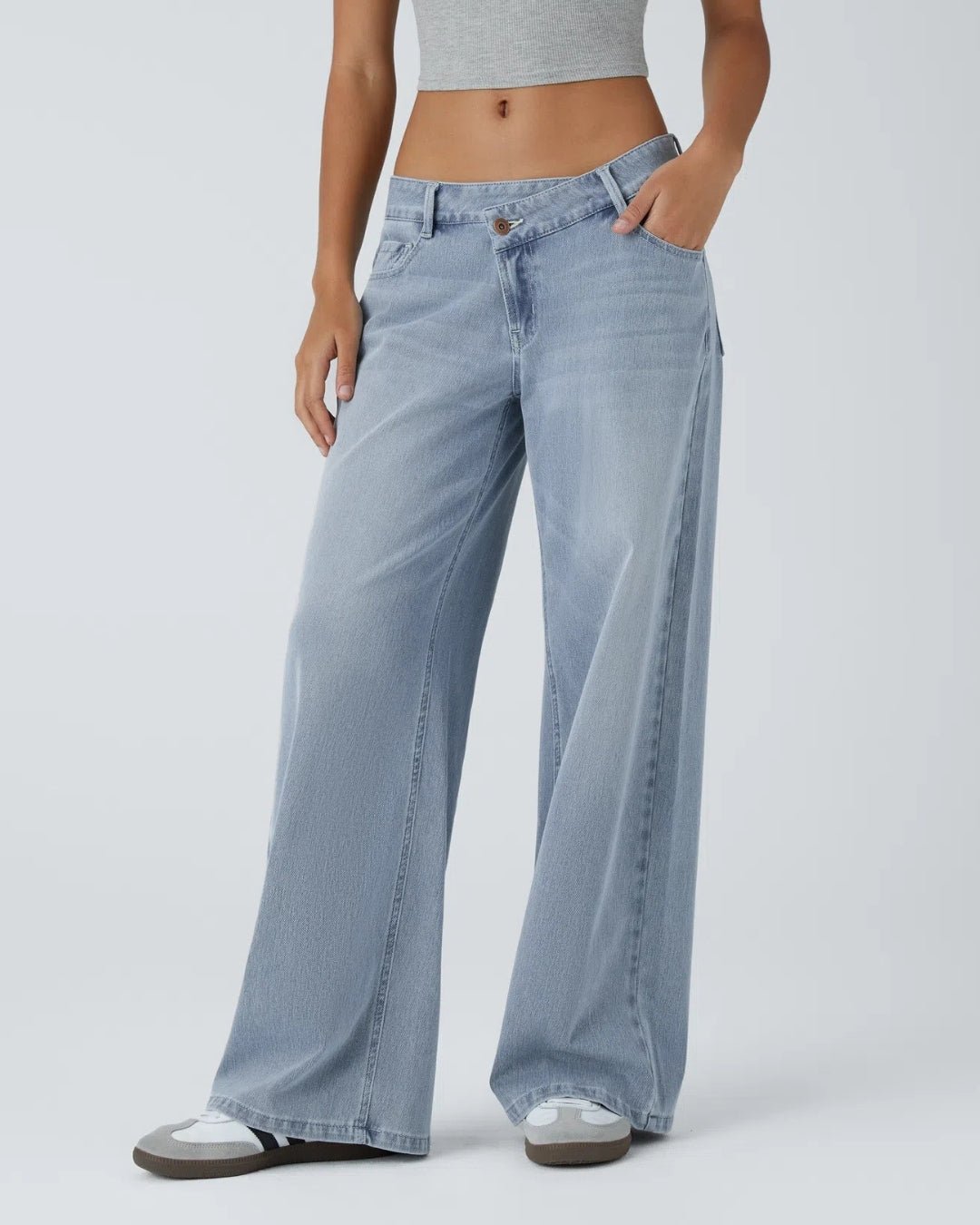 Naïla™ | Jeans urbains bleu azur