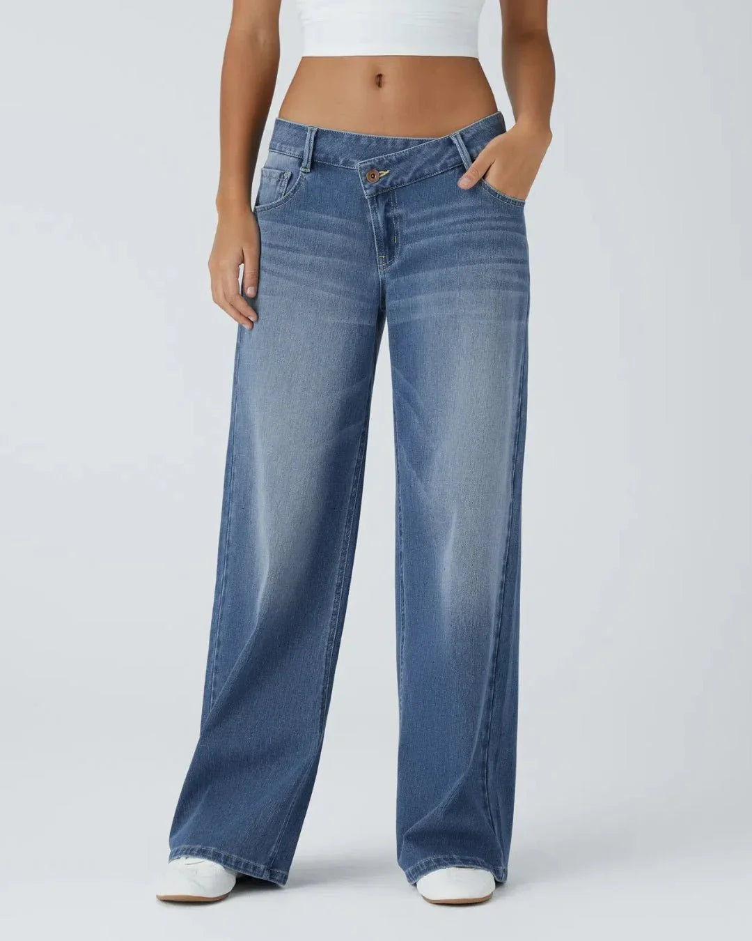 Naïla™ | Jeans urbains bleu azur
