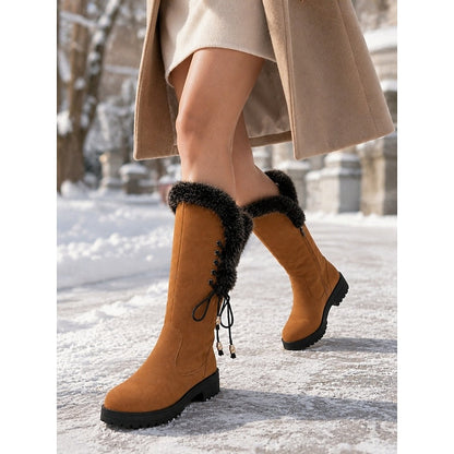 Meredith | Bottes d’hiver montant jusqu’aux genoux avec bordure en fourrure