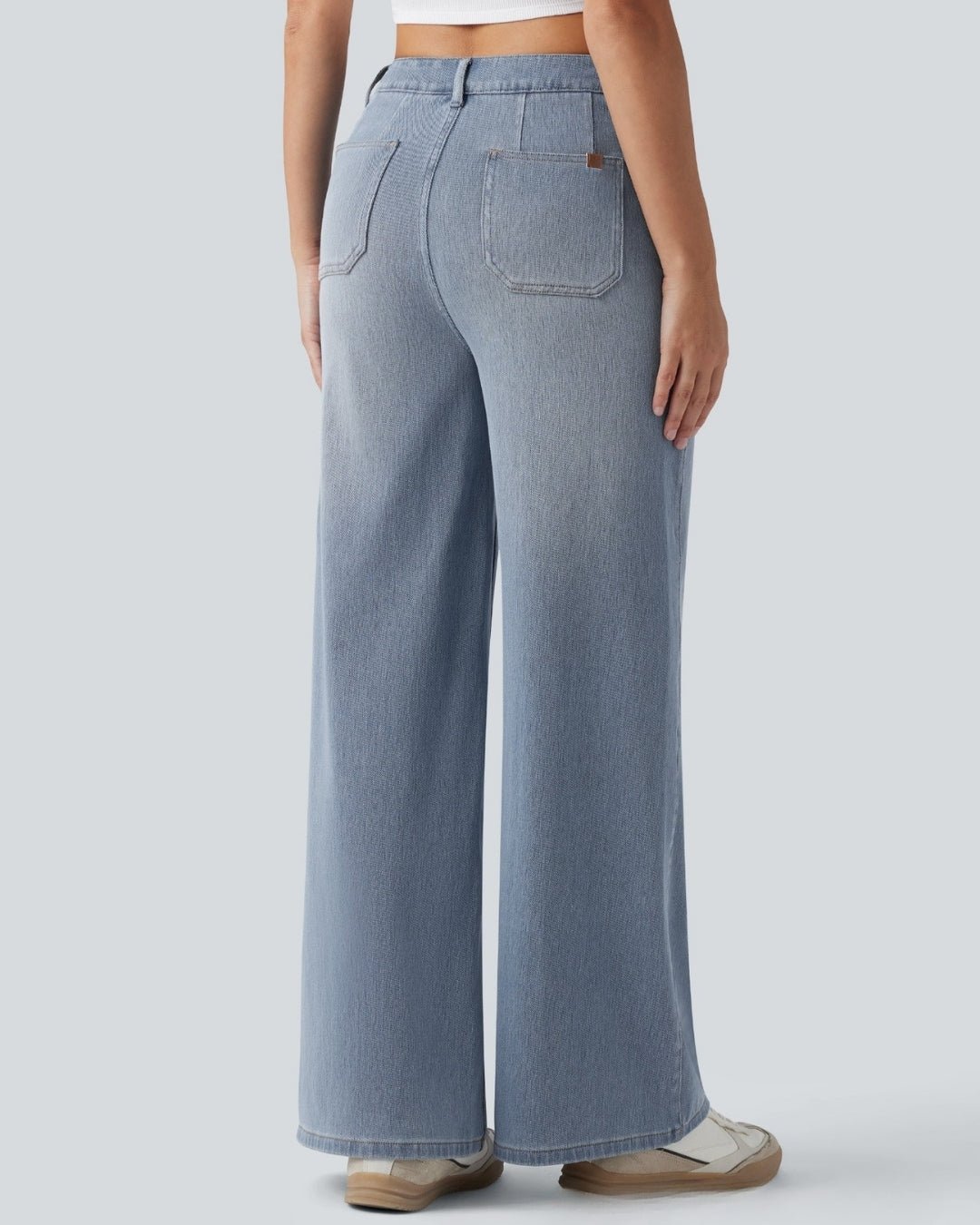 Virelle™ | Jean jambe large bleu azur