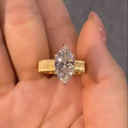 Verena™ | Bague de fiançailles marquise bande large