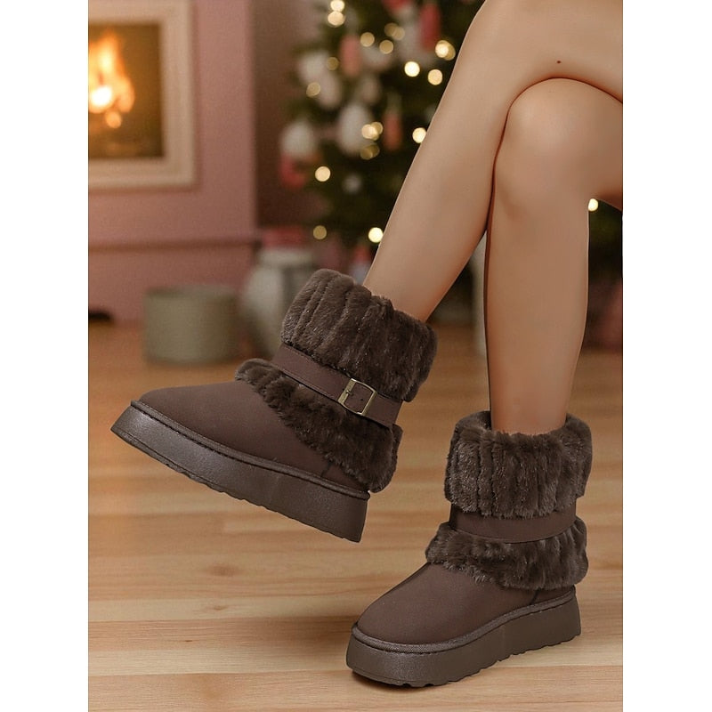 Cecily | Bottes de neige douillettes à bordure en fourrure