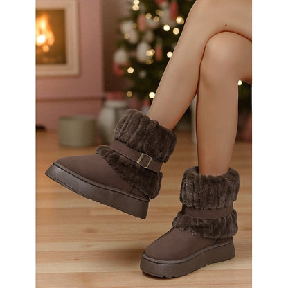 Cecily | Bottes de neige douillettes à bordure en fourrure
