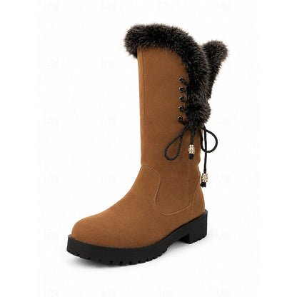 Meredith | Bottes d’hiver montant jusqu’aux genoux avec bordure en fourrure