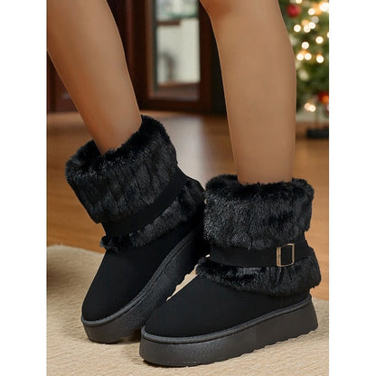 Cecily | Bottes de neige douillettes à bordure en fourrure